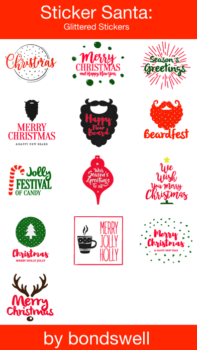 How to cancel & delete Sticker Santa - Glittered Stickers from iphone & ipad 2