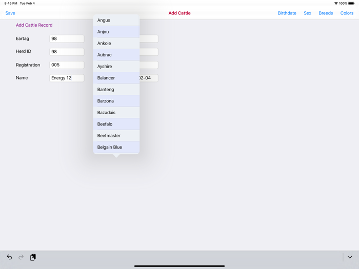 Cattle Transactions Database
