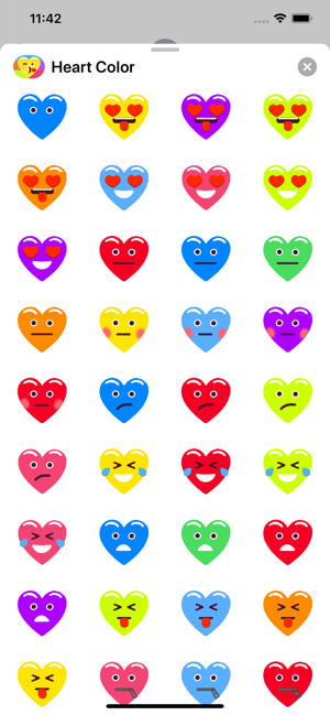 Heart Face Multicolor Stickers(圖3)-速報App