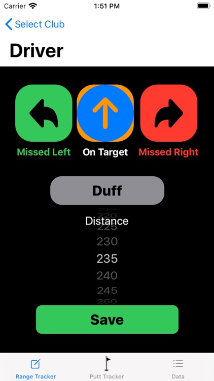 Driving Range Tracker