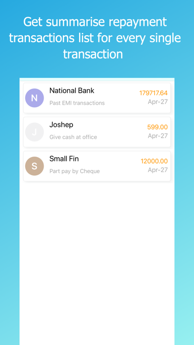 Xpense Diary - Loan Tracker screenshot 2