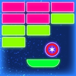 Neon brick breaker Apple Watch App