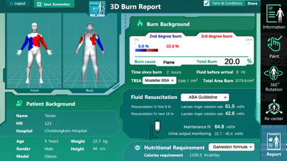 3D PED Burn Resuscitation screenshot 2