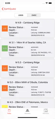 Bildschirmfoto 6 EarthQuakes Map & Volcanoes iphone