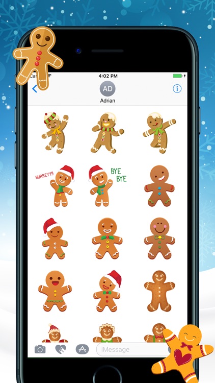 Gingerbread Christmas Stickers screenshot-3
