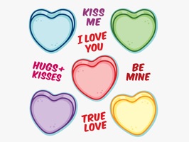 Candy Hearts Sticker