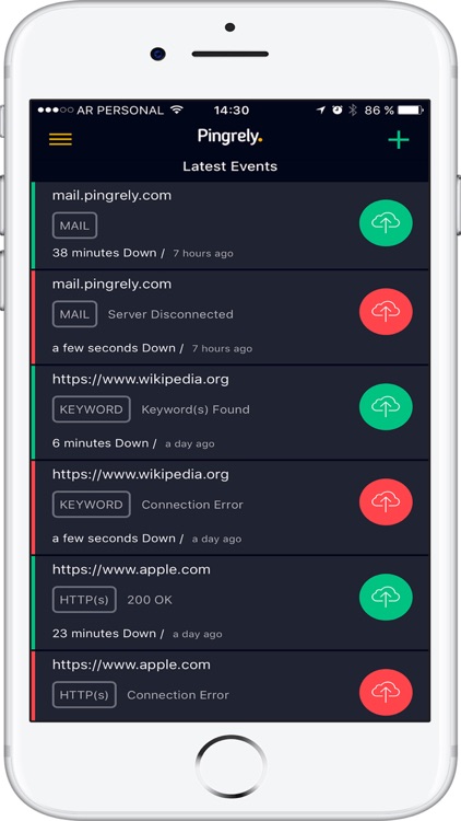 Pingrely Website Monitor screenshot-3