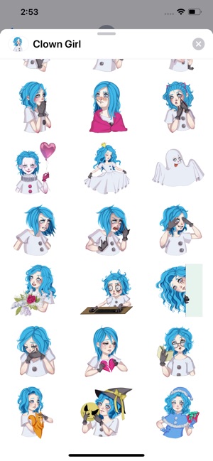 Clown Girl Sticker Pack(圖2)-速報App