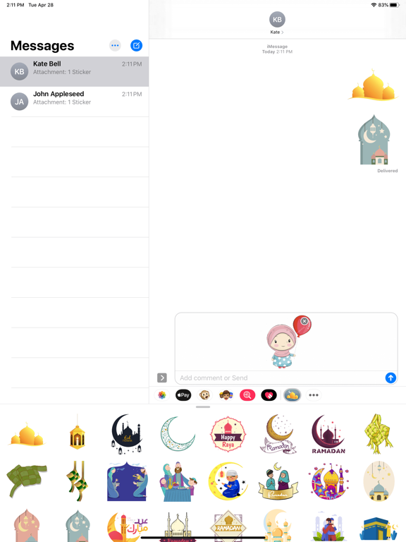 Screenshot #5 pour Raya Ramadan Stickers