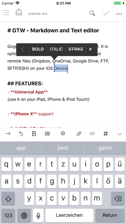 GTW - Markdown & Text Editor