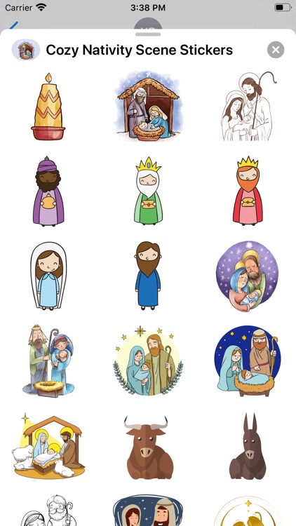 Cozy Nativity Scene Stickers