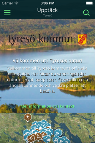Tyresö naturkarta - náhled