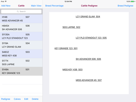 Cattle Pedigree Database screenshot 4