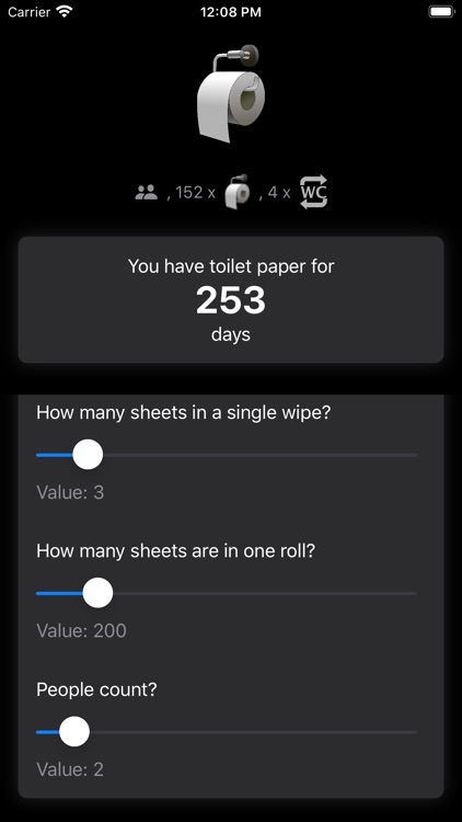 Toilet Paper Calculator+