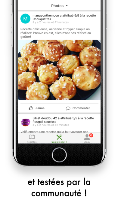 Cookomix iphone captures décran