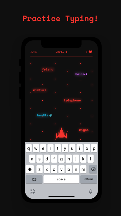 Text Invaders Game screenshot 2