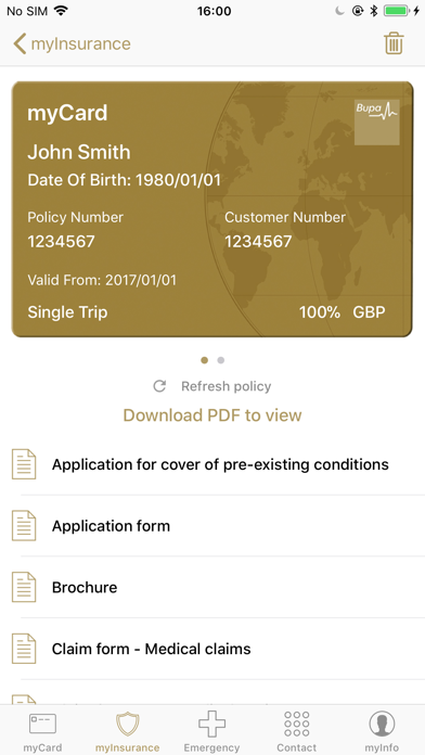 Bupa Global Travel myCard screenshot 2