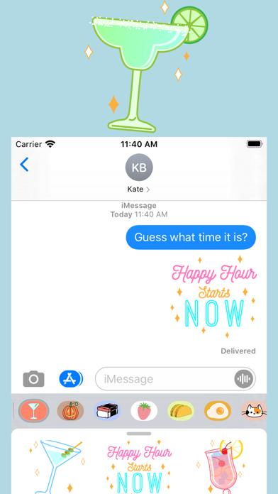 Happy Hour Time Stickers screenshot 2