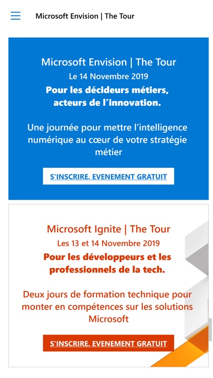 Microsoft Envision The Tour FR