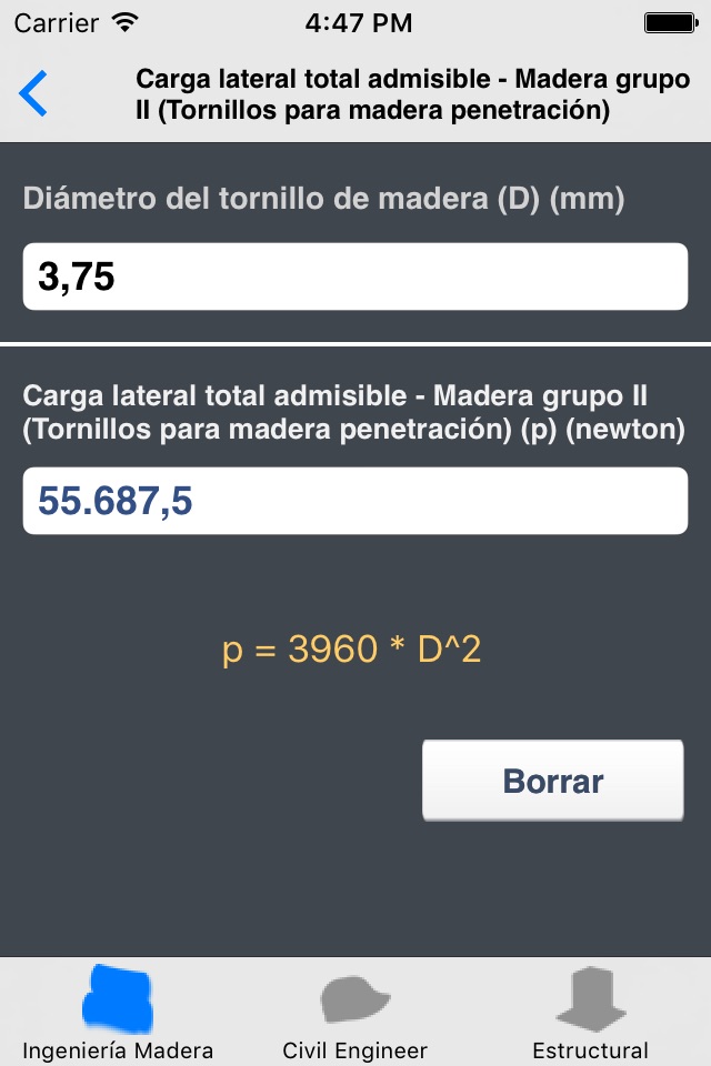 Timber Engineering Calculator screenshot 2