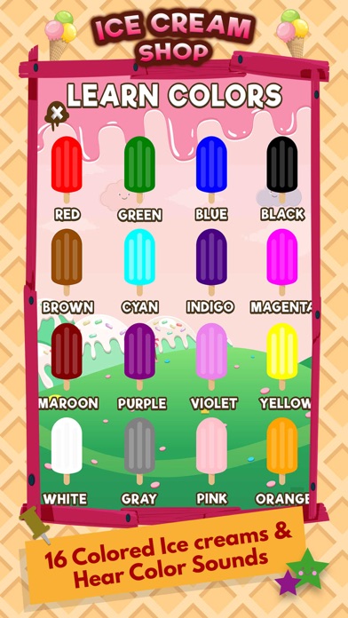 How to cancel & delete Learning Colors Ice Cream Shop from iphone & ipad 1