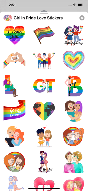 Girl In Pride Love Stickers(圖3)-速報App