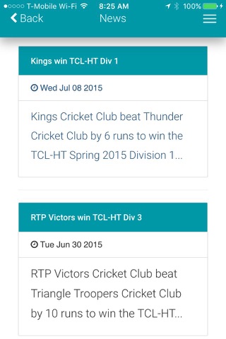 Triangle Cricket League screenshot 2