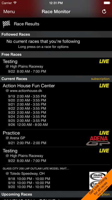 Race Monitor Screenshot