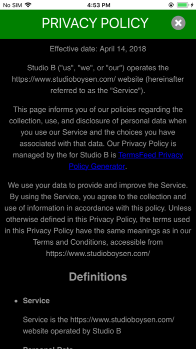 How to cancel & delete Studio Boysen from iphone & ipad 2