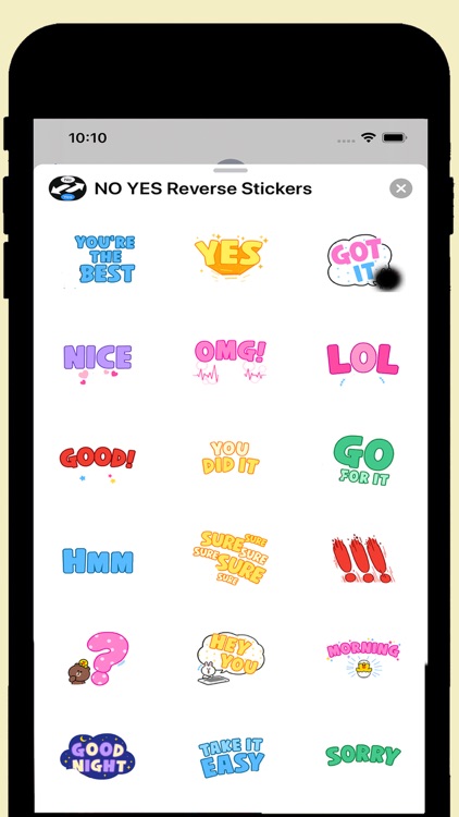 NO YES Reverse Stickers by Dalila Oussama