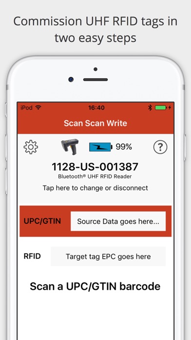 How to cancel & delete RFID Scan Scan Write from iphone & ipad 1