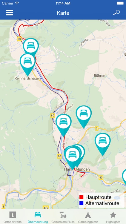 Offizielle Weser-Radweg-App