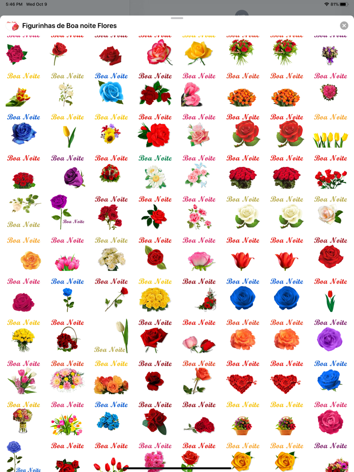 Figurinhas de Boa noite Flores
