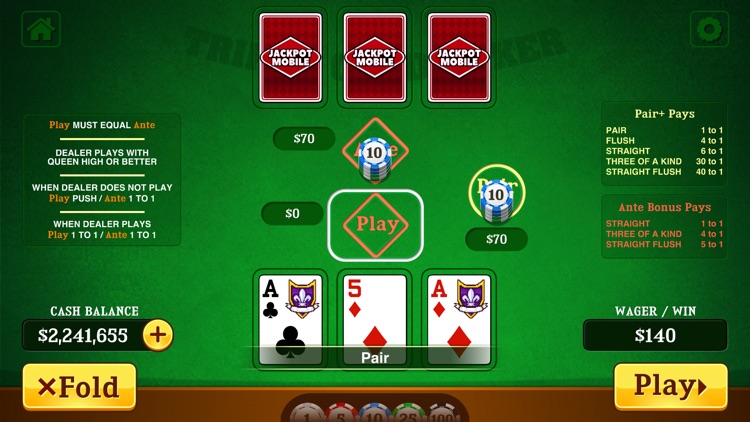 Triple Card Poker Casino screenshot-3
