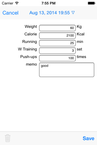 Health Fitness Diary - náhled