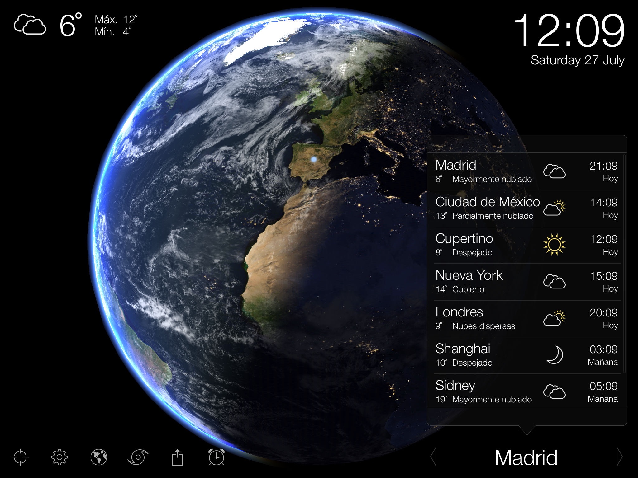 Living Earth - Clock & Weather screenshot 4