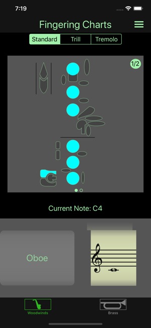 Saxophone Tremolo Chart