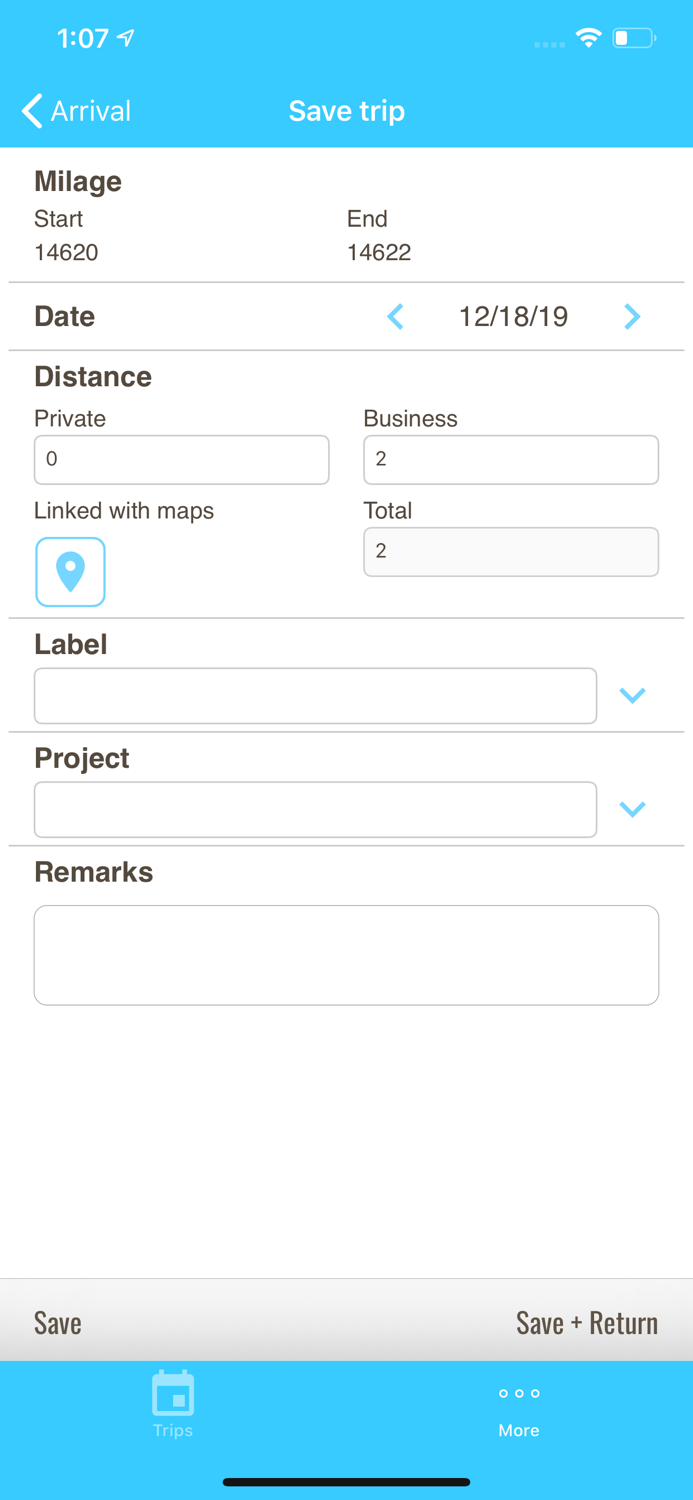 Track Assistant - Trip logging