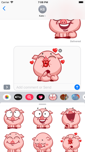 Cute Pig Stickers HD(圖2)-速報App