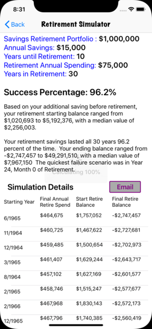 Retirement Investing Simulator