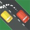 Control the both red cars and avoid the other cars on the road