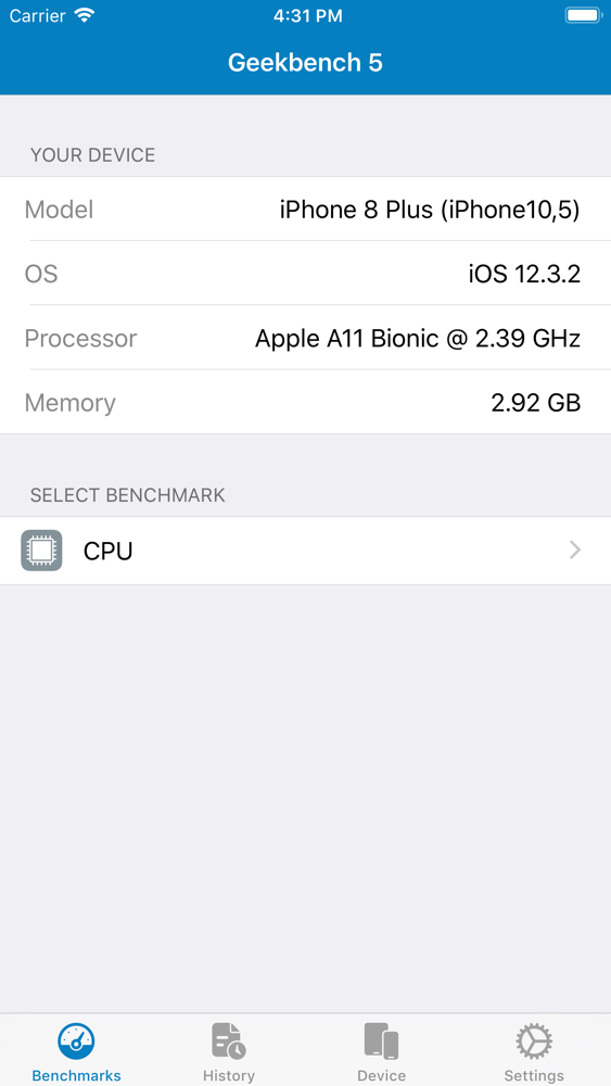 iphone 7 plus geekbench 5