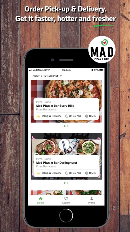 Mad Pizza é Bar Ordering App