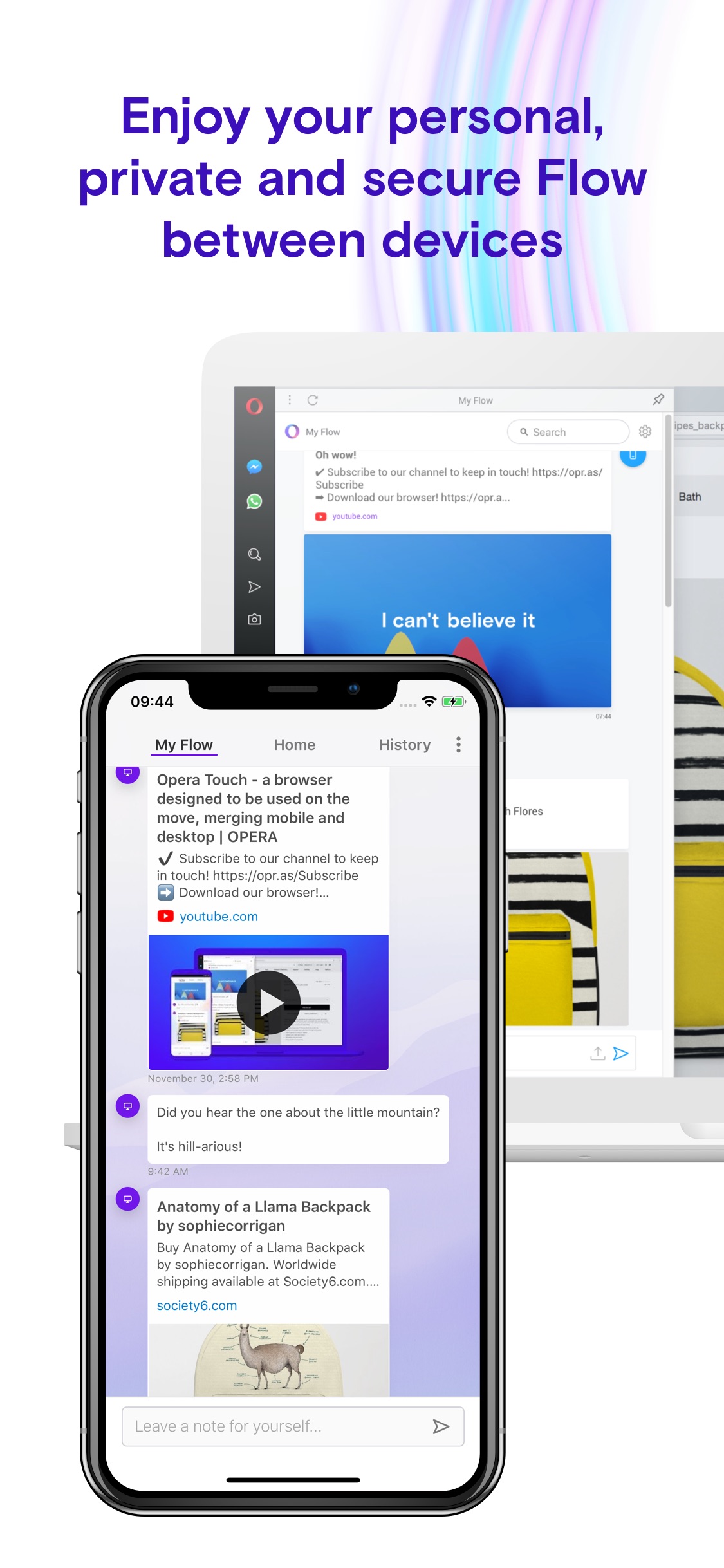 Screenshot do app Browser Opera Touch