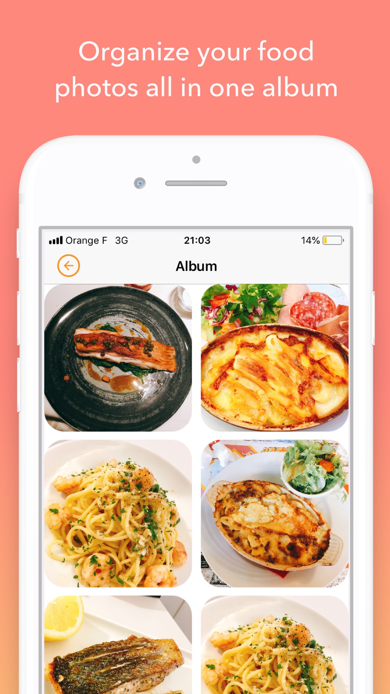 Screenshot do app FoodyLife: The Food Diary App