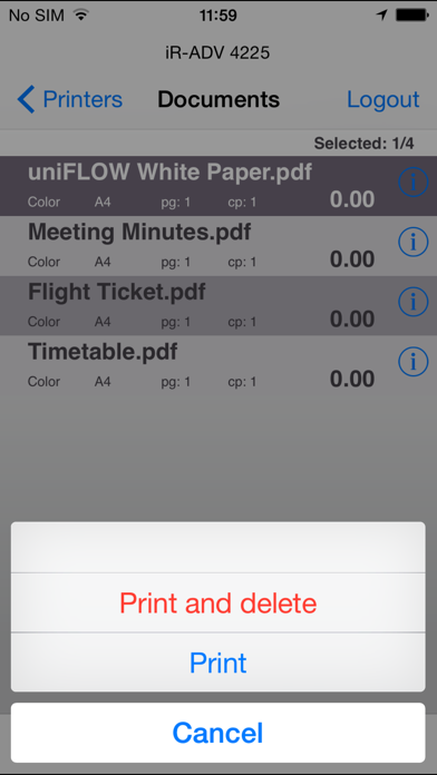 How to cancel & delete uniFLOW from iphone & ipad 4