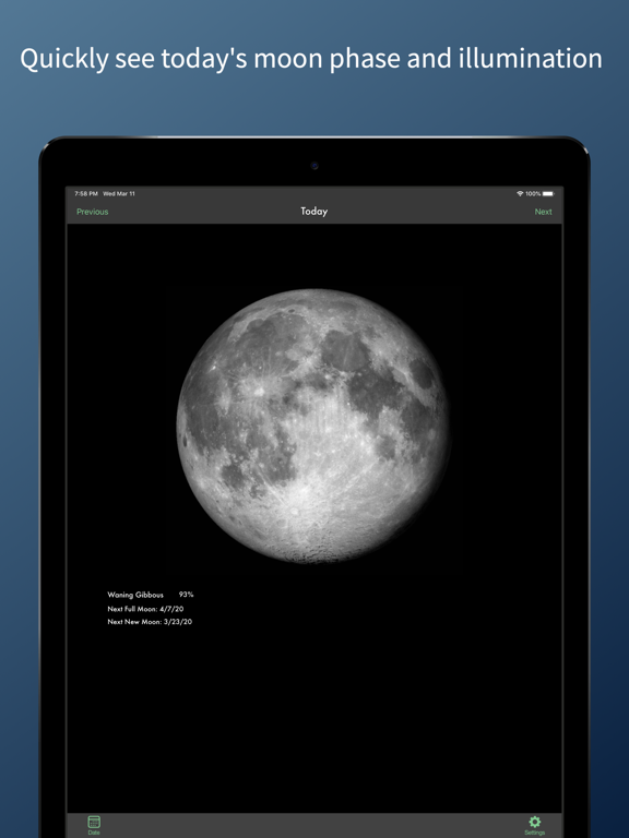 apple moon phase calendar