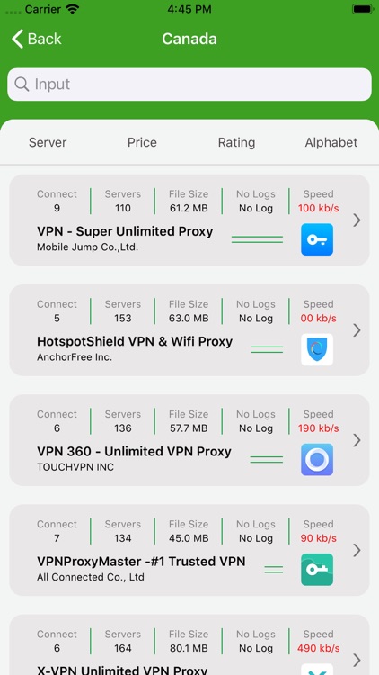 VPN List - Compare VPN Master screenshot-3