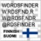 WordsFinder/Finnish finds words with missing letters for puzzles, cryptograms, Wordfeud, Scrabble™, or just to check your spelling