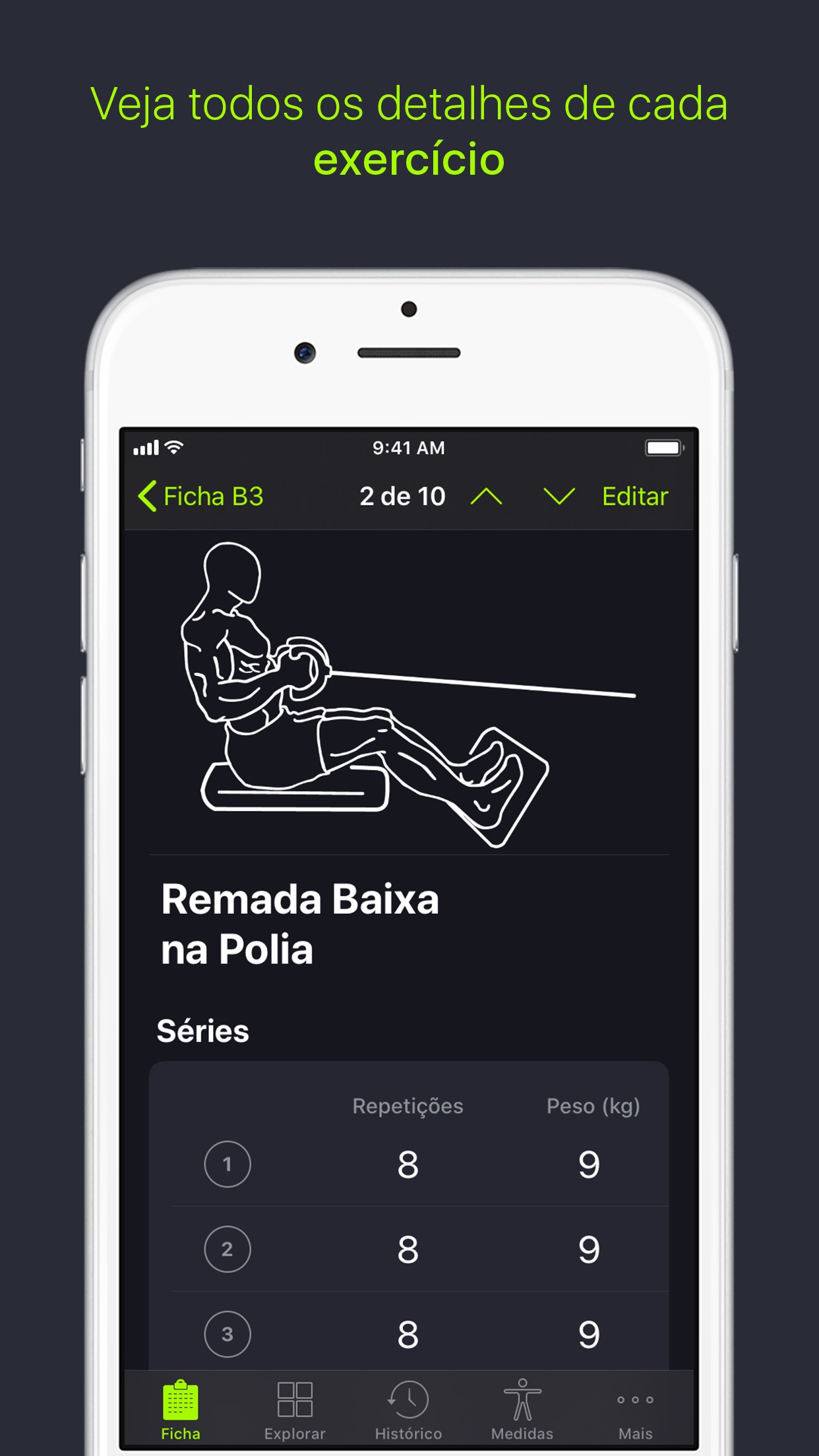 Screenshot do app SmartGym: com Treinos em Casa
